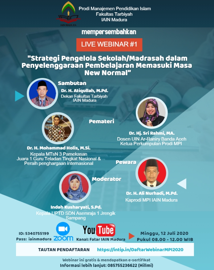Webinar Prodi MPI (Seri 1), Pelaksanaan 12 Juli 2020 (Selesai)
